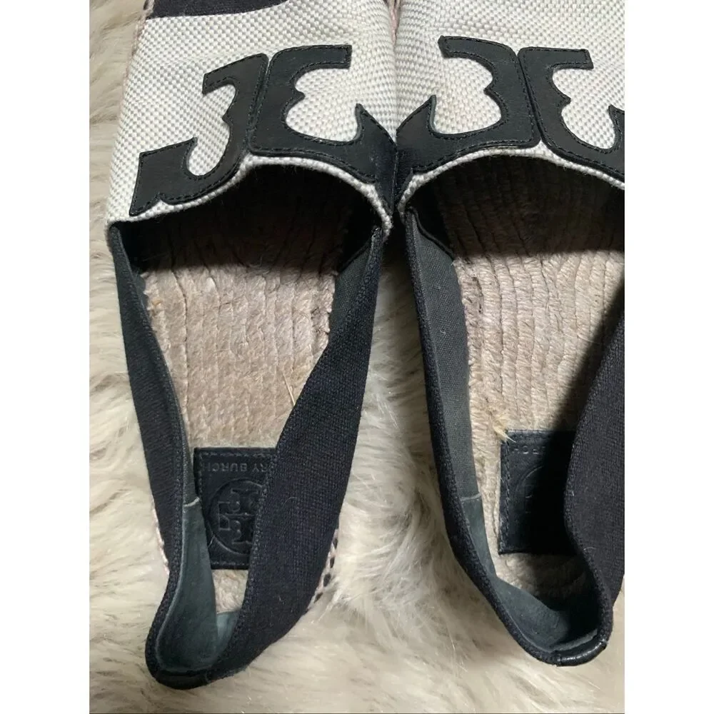 Tory Burch Canvas Logo Veranda A-line Espadrilles 9.5M